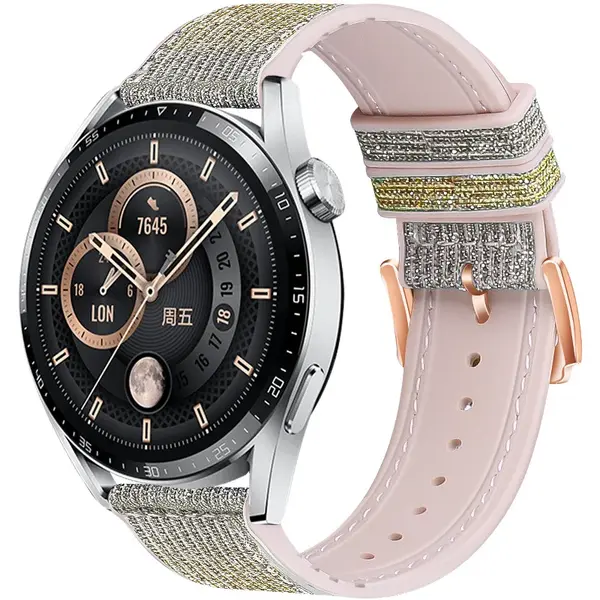 BStrap Glitter remienok na Xiaomi Amazfit Bip, silver yellow