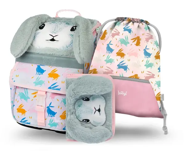SADA 3 Zippy Bunny: aktovka, peračník, vrecko