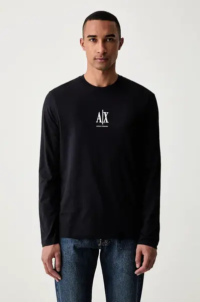 Armani Exchange  tričko s dlouhým rukávem pánské bavlněné