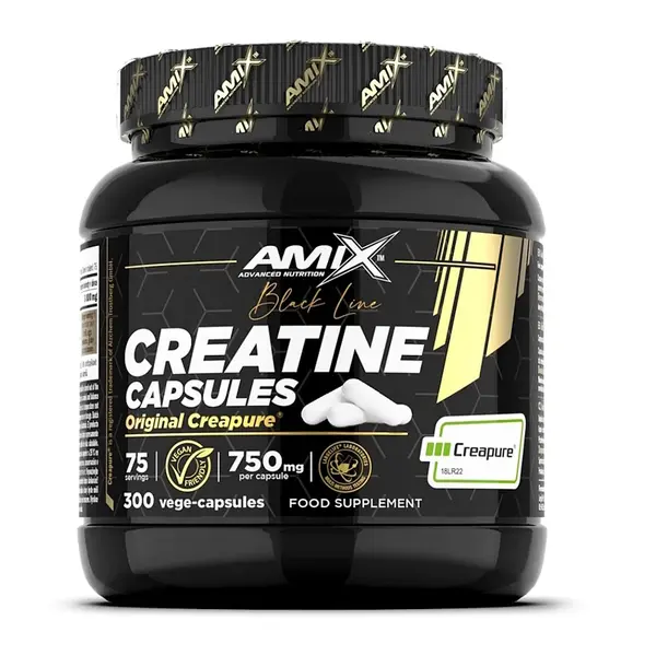 AMIX Black line creatine creapure 300 kapsúl
