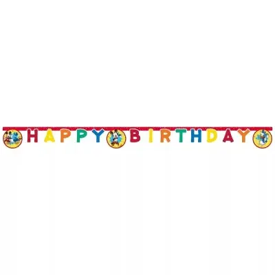 Banner Happy Birthday Mickey jump