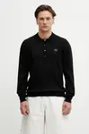 Fred Perry sveter pánsky s prímesou vlny