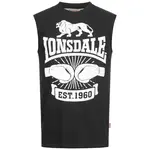 LONSDALE Tričko 'Cleator'  čierna / biela