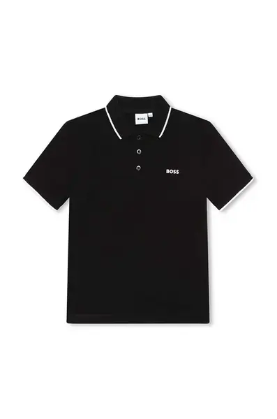 BOSS  Dětská bavlněná polokošile