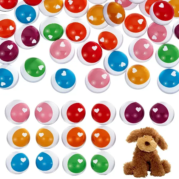 56Pcs 14 Styles Glass Doll Craft Eyes