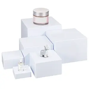 6Pcs 6 Sizes Plastic Buffet Food Cube Display Nesting Riser Stands