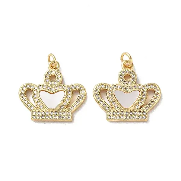 Brass Micro Pave Cubic Zirconia Pendants