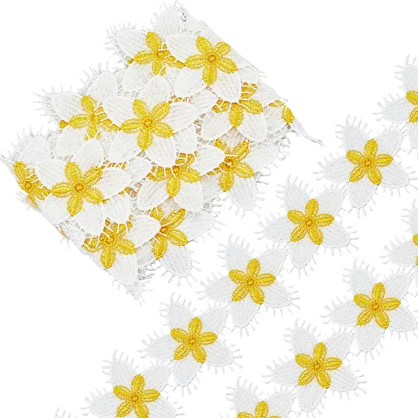 Flower Polyester Eyelash Lace Trim Ribbon