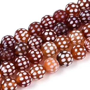 Tibetan Style Natural Agate dZi Beads Strands