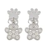 316L Surgical Stainless Steel Micro Pave Cubic Zirconia Dangle Stud Earrings for Women