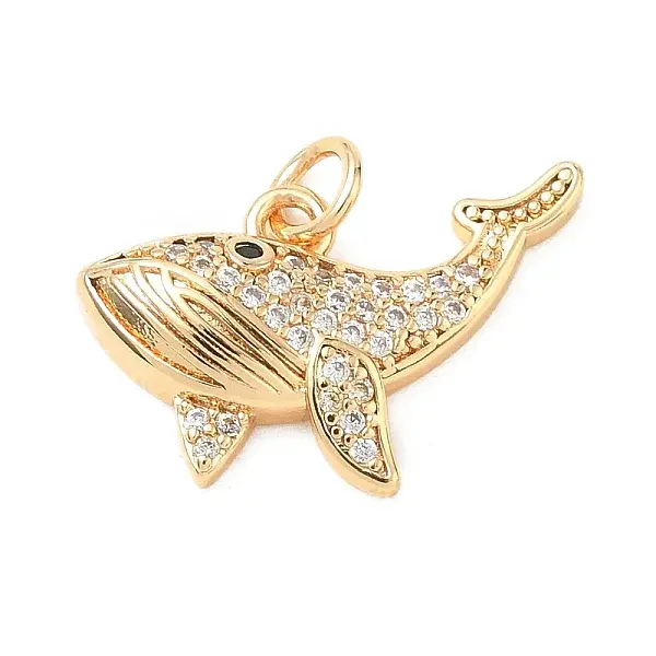 Brass Micro Pave Black Cubic Zirconia Pendants