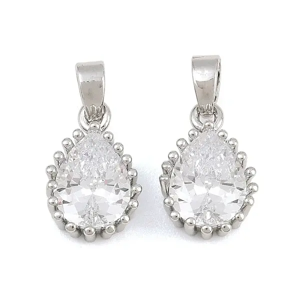 Brass Pave Cubic Zirconia Charms