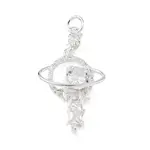 Brass Micro Pave Clear Cubic Zirconia Pendants