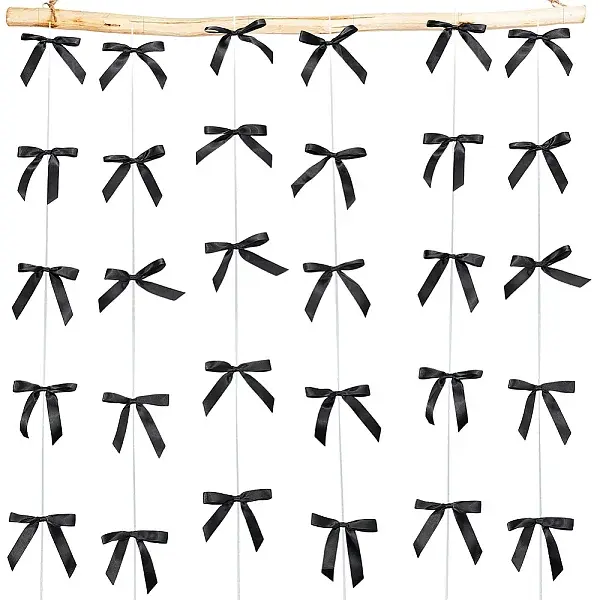 6Pcs Polyester Bowknot Hanging Streamer