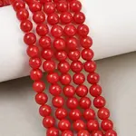 Dyed Natural White Jade Beads Strands