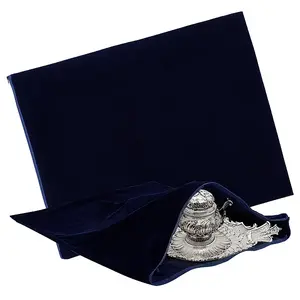 Rectangle Polyester Jewelry Packaging Bags with Alloy Zipper