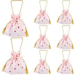 Heart Printed Cloth Drawstring Storage Bags