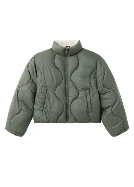 MANGO KIDS Prechodná bunda 'ROMA'  nebielená / kaki