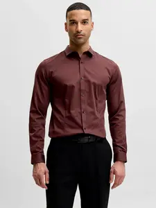 Jack & Jones Premium Košeľa 'JJPRParma'  hnedá
