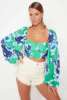 Dámský Crop Top Trendyol Floral