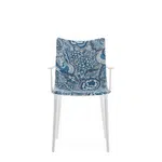 H.H.H.Upholstered fabric květy v modré Kartell