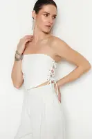 Trendyol Ecru kostice vázané korzet