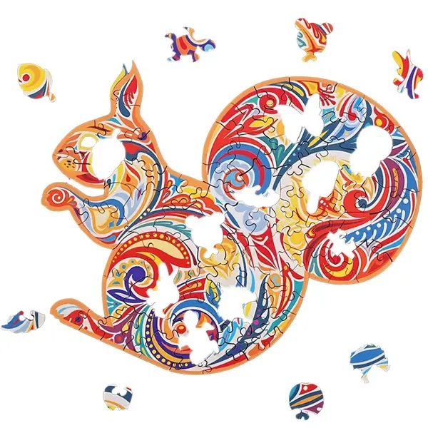 Drevené puzzle-Squirrel/L H21899