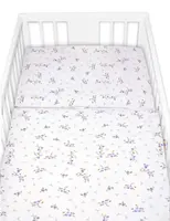 Obliečky do postieľky, 2D sada bavlna - Levanduľa,biela/fialová, 135x100 cm