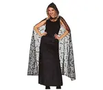 Dámsky čierný plášť netopiere 120cm