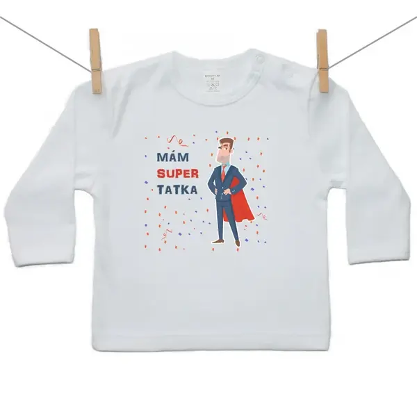 Boodyy Tričko s dlhým rukávom Mám super tatka 92 (18-24 mesiacov)