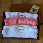 Boodyy Body s dlhým rukávom, biele, ružové, 3ks 68 (3-6 mesiacov)