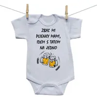 Boodyy Body s krátkym rukávom Idem s tatom na jedno 62 (2-4 mesiace)