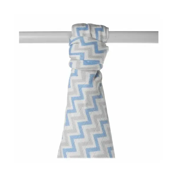 XKKO BMB Bambusová osuška Scandinavian Baby Blue Chevron, 90x100, 1ks