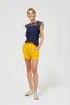 Marisse Shorts With Gathered Waist L-Sh-3120 Yellow