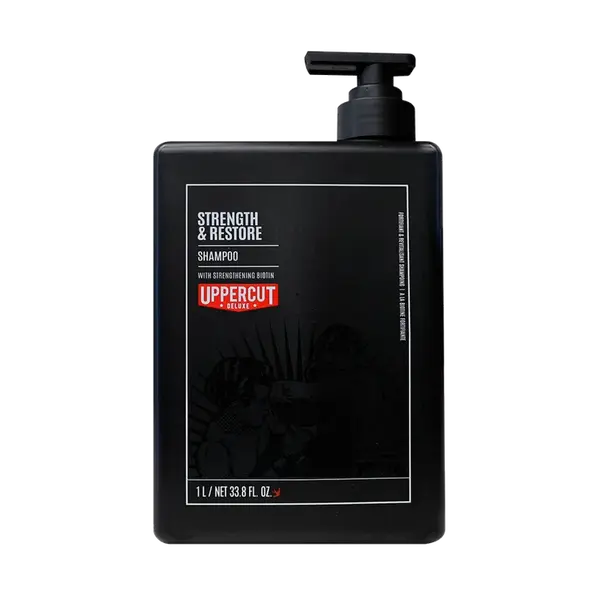 Šampón pre silu a obnovu vlasov Uppercut Deluxe Strength and Restore shampoo 1000ml