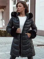 Kurtka zimowa damska pikowana MOON czarna Dstreet