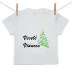 Boodyy Tričko s krátkym rukávom Veselé Vianoce so stromčekom 116 (5-6 rokov)
