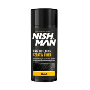 Keratínové vlákno na stavbu vlasov čierná Nishman Hair Building Keratin Fiber Black 21g
