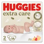 HUGGIES Dětské plenky Extra Care 2 velikost 3-6 kg 58 kusů