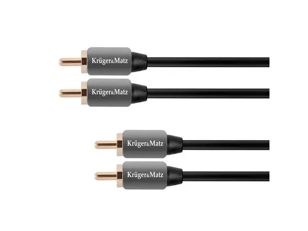 Kabel 2x Cinch konektor/2x Cinch konektor 0,5m KRUGER & MATZ KM0303