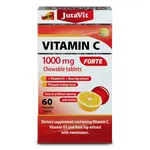 JUTAVIT Vitamín C 1000 mg forte + vitamín D3 2000IU + extrakt ze šípků 25 mg 60 žvýkacích tablet