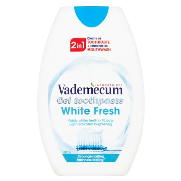 VADEMECUM White Fresh 2v1 Gelová zubní pasta 75 ml