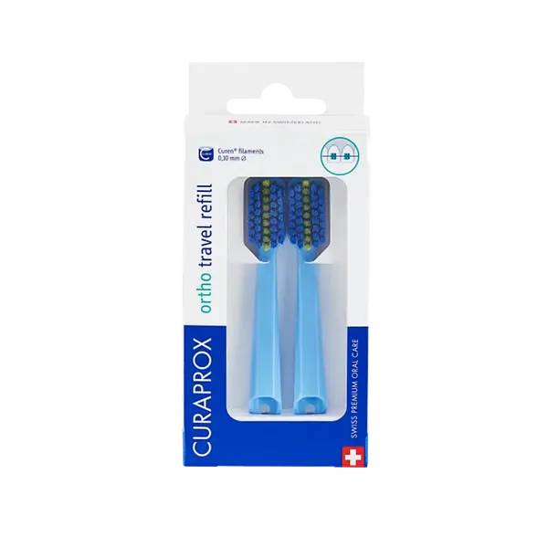CURAPROX CS 5460 Travel set Ortho Náhradní hlavice Modrý 2 kusy