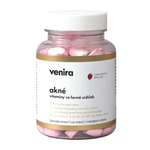 Venira srdíčka pro péči o problematickou pleť 120 tablet malina