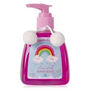 ACCENTRA Over the rainbow mýdlo na ruce s pumpičkou a dekorací pom pom 270 ml