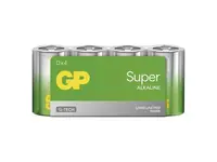 Baterie D (R20) alkalická GP Super 4ks / shrink