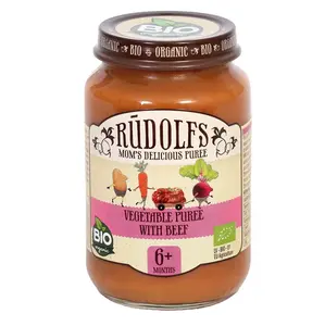 RUDOLFS Bio zelenina s hovězím masem 6m+ 190 g