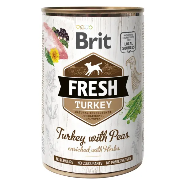 BRIT Fresh Turkey with Peas konzerva pro psy 400 g
