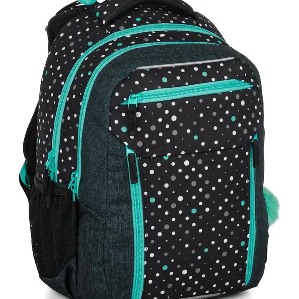 Školní batoh Bagmaster Porto 24 C Black/turquoise