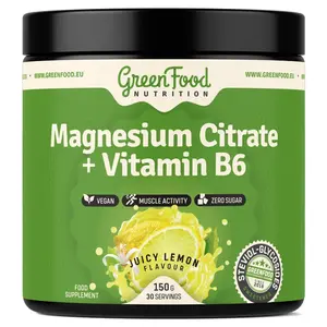 GREENFOOD NUTRITION Magnesium citrate + vitamin B6 juicy lemon 150 g